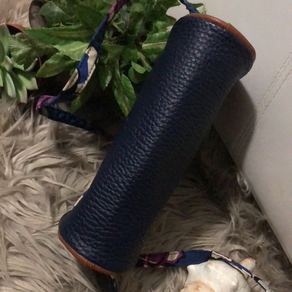 Vntg Esprit Crossbody With One of a kind DIY Vera Bradley Strap-8x5-Navy/Brown - Picture 9 of 14